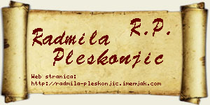 Radmila Pleskonjić vizit kartica